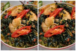 Resep gulai daun pepaya campur udang, nikmat, praktis, dan bikin nafsu makan bertambah