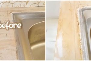 Trik sederhana bersihkan nat keramik dapur yang kotor dan berjamur, hasilnya kinclong mirip baru lagi