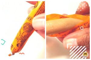 Tanpa perlu digunting ataupun digigit, ini trik praktis membuka bungkus sosis kemasan