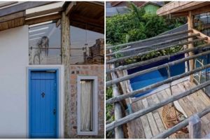 Dari luar kelihatan sederhana, potret interior rumah dengan full furnitur kayu ini bikin melongo