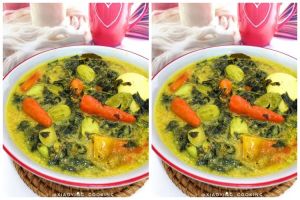 Resep gulai daun pepaya jepang campur petai dan telur, gurihnya bikin nagih