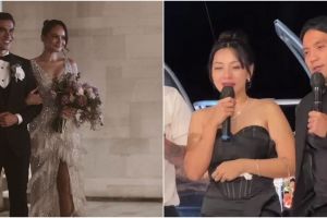 Sambil tahan tangis, begini momen Desta diroasting sahabat di resepsi pernikahan Enzy Storia