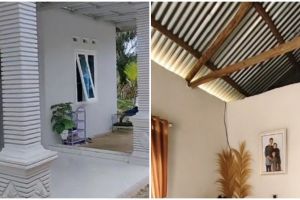 Rumah tanpa plafon ini tampak sederhana tapi interiornya apik serba ungu, intip 9 potretnya