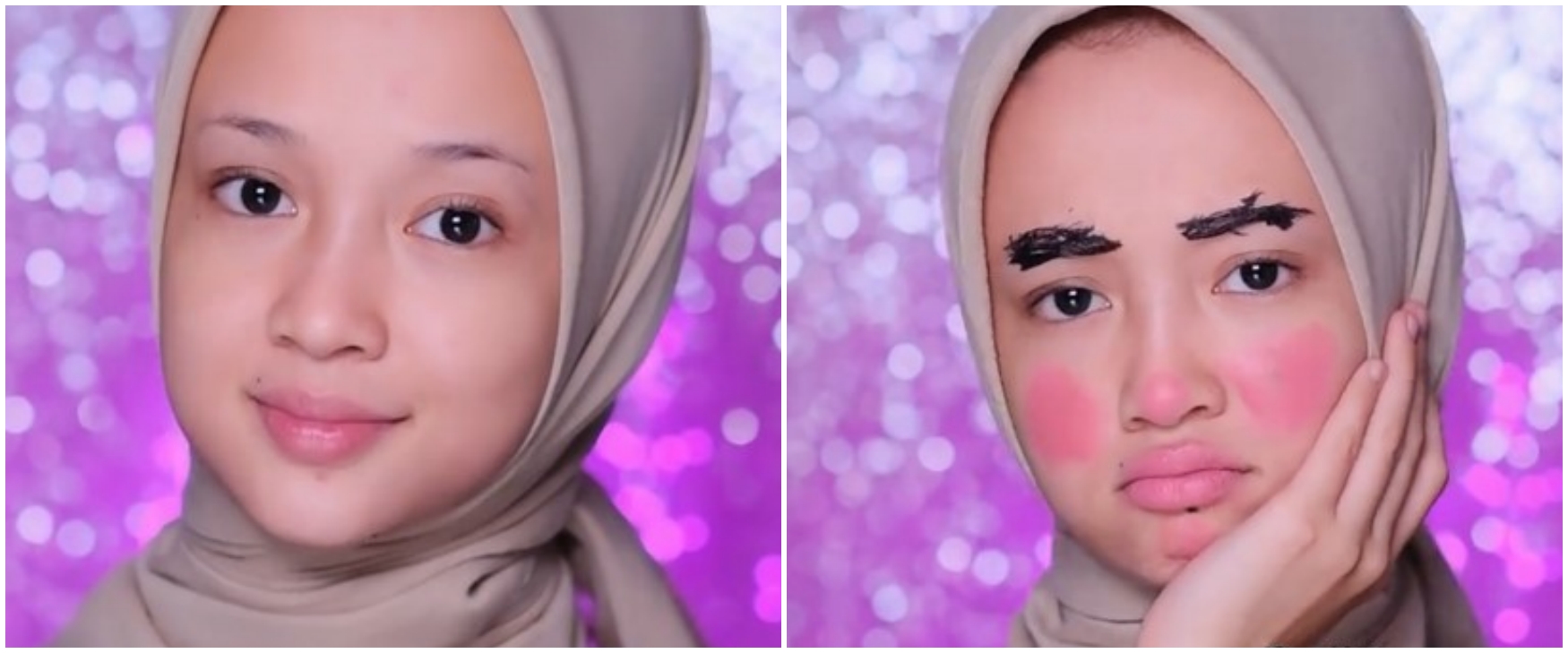 Ikutan tren makeup cute, transformasi wanita usai dirias MUA ini hasilnya dipuji bak boneka hidup