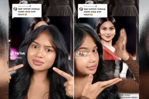 Wanita mirip Indah Permatasari recreate makeup Ariel Tatum, hasilnya malah plek ketiplek seleb ini