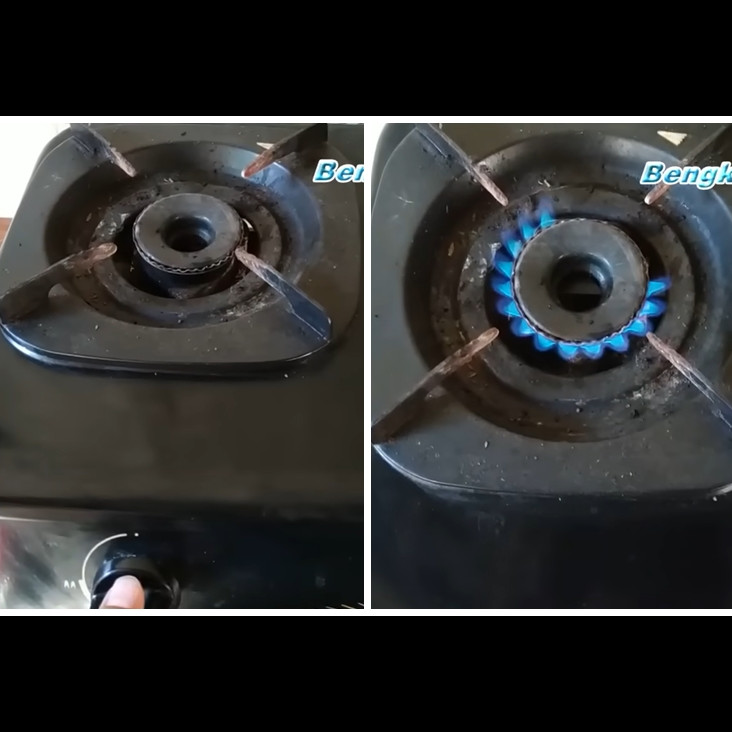 Tanpa alat apa pun, begini trik mengatasi kompor gas tidak menyala karena regulator mampet