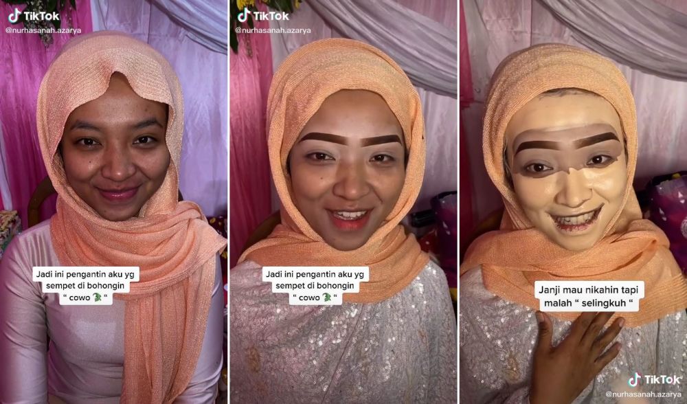 Transformasi before after wanita dirias MUA jadi pengantin Sunda, bikin mantan menyesal