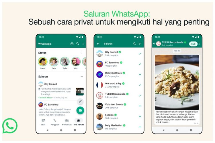 Fitur Saluran WhatsApp resmi diluncurkan oleh Meta, ini kegunaannya