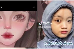 Potret wanita rias wajahnya seperti karakter di komik, skill makeup-nya bikin warganet gigit jari