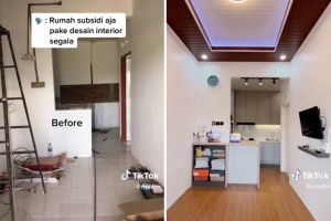 Buka pintu langsung tampak dapur, 9 potret rumah tipe 30 tanpa ruang tamu ini biar mungil tapi compact