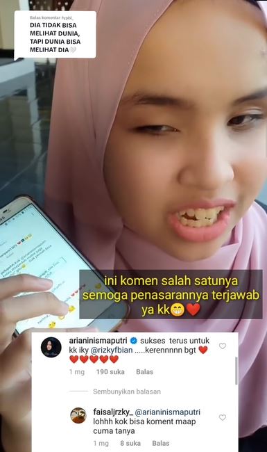 Begini cara keren Putri Ariani balas komentar para warganet di media sosial, pakai aplikasi khusus