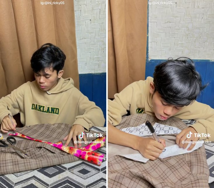  Cuma modal kertas kado dan alat tulis, intip transformasi pria culun jadi supermodel keren
