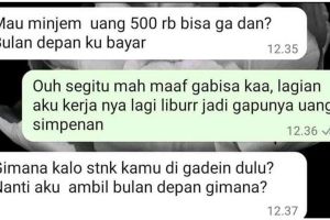 13 Chat lucu mau pinjam uang ini udah bilang nggak ada eh malah maksa, nyeleneh abis