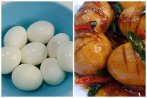 Trik menumis telur rebus agar tak keras dan bumbunya meresap, simpel tanpa dimasak lama