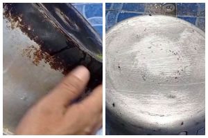 Trik mudah hilangkan kerak gosong di pantat panci agar bersih maksimal cuma pakai 1 limbah dapur