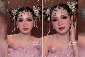Bukti makeup bikin glowing, potret wajah wanita sebelum dirias ini disangka cuma gimmick
