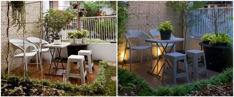 Pakai kursi plastik & meja lipat, ini 7 potret ruang tamu tanpa atap