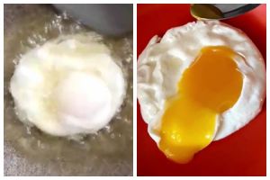 Bukan direbus, trik bikin telur ceplok setengah matang ala hotel yang cantik, lembut, dan antigagal