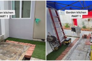 Luas terbatas, 9 potret renovasi teras jadi dapur mungil semioutdoor ini bikin lapang