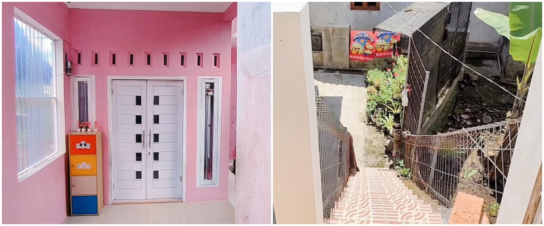 11 Potret rumah minimalis di gang kampung ini interiornya imut serba pink, meski sempit tapi estetik