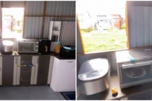 7 Potret dapur dinding seng ini penataannya sedap dipandang & tak sumpek, bikin masak jadi nyaman