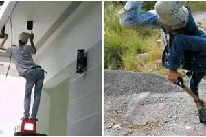 11 Kelakuan nyeleneh tukang bangunan ini bikin nggak habis pikir, mereka belajarnya darimana sih?