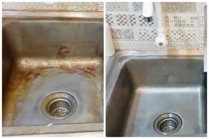 Cuma pakai 2 bahan, ini cara membersihkan wastafel yang hitam dan berkerak tebal