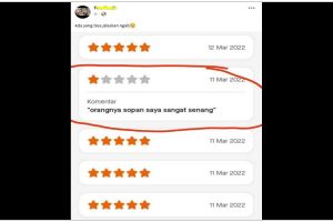 11 Potret komentar kocak saat menilai driver ini bikin bingung, kasih pujian tapi ratingnya rendah