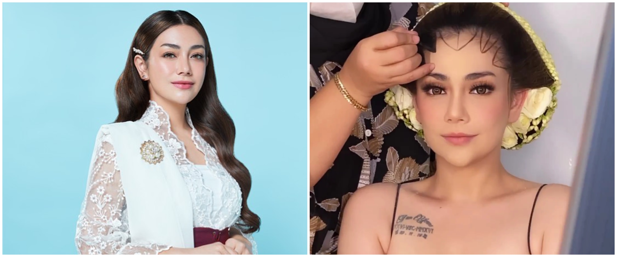 9 Transformasi Celine Evangelista dimakeup jadi manten Jawa paes, bikin lupa wajah asli si artis