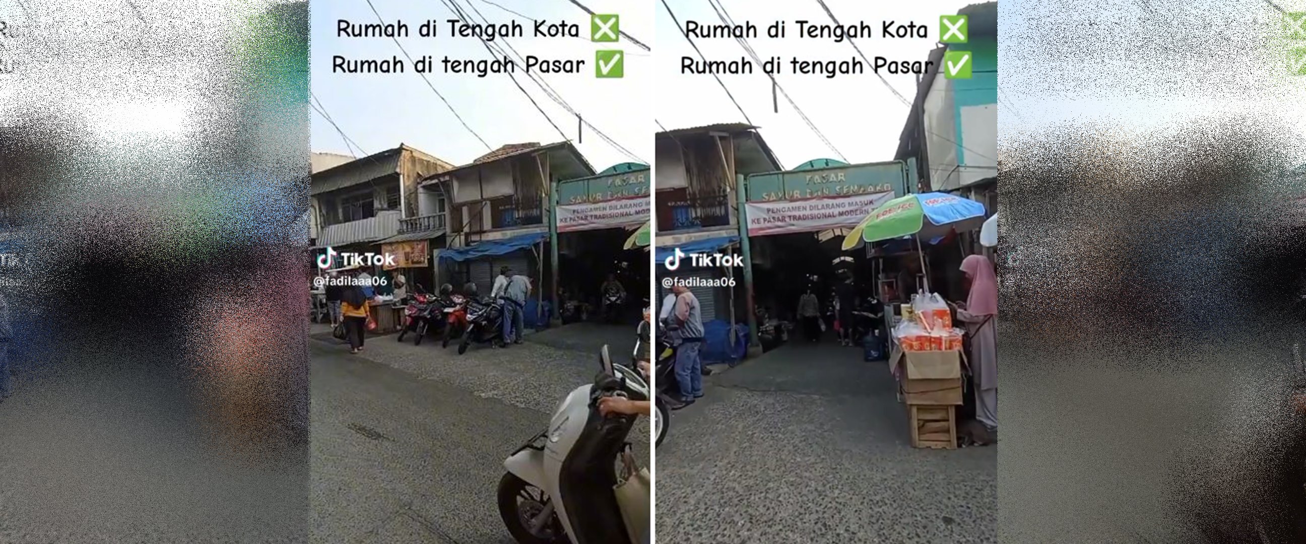 Cuma ada di kota besar, rumah warga di tengah pasar ini bikin warganet bertanya 'kok bisa?'