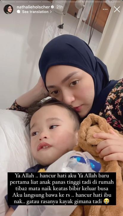 Anak semata wayangnya dilarikan ke rumah sakit, Nathalie Holscher singgung sikap cuek Sule