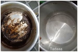 Tanpa bahan apa pun, begini cara mudah membersihkan bagian dalam panci yang gosong