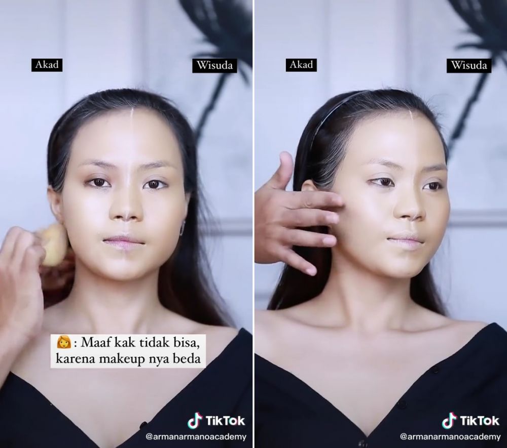 Makeup akad harga wisuda, MUA ini bandingkan look wedding versus graduation yang serupa tapi tak sama