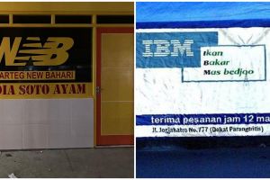 11 Pelesetan merek nama warung ini kocak banget, perlu lihat dua kali baru paham