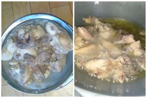 Tanpa ditaburi tepung, ini trik menggoreng ayam agar supaya minyaknya tak meletup