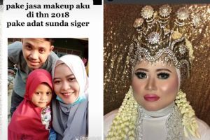 Sempat gagal merias pengantin sunda, MUA ini makeup ulang wanita yang sama tapi hasilnya beda pol