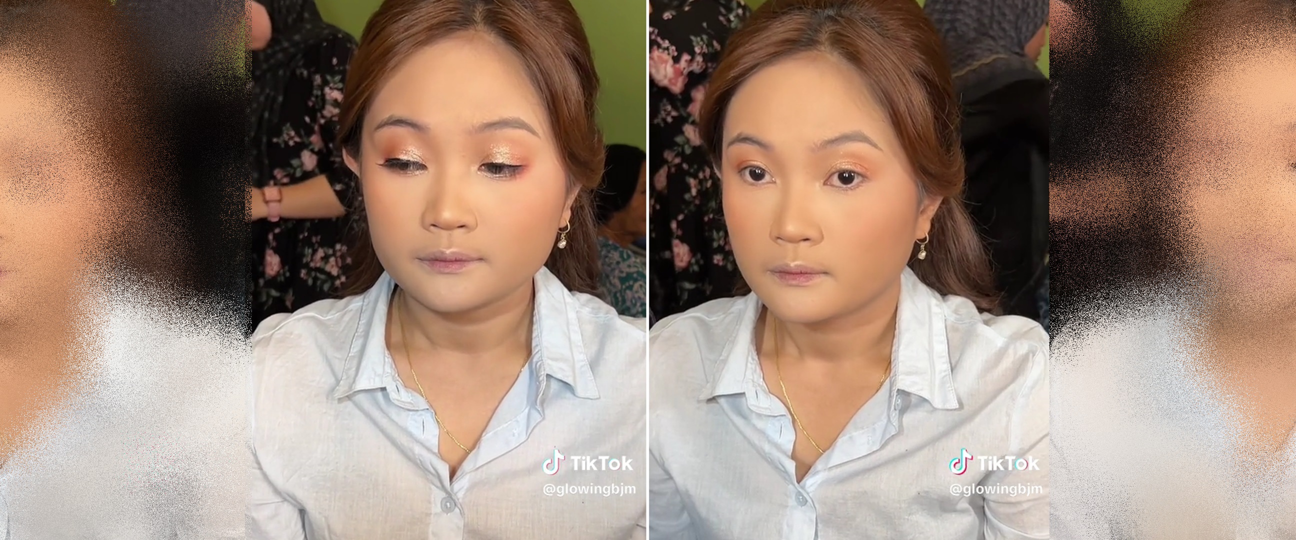 Wanita di-makeup wisuda ini hasilnya malah kayak mau tunangan, warganet galfok dengan ekspresinya