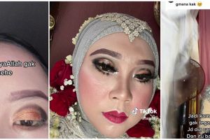 Pakai MUA pilihan mertua, makeup pengantin wanita di ngunduh mantu ini hasilnya bikin nangis kejer