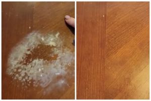 Tanpa pembersih khusus, ini cara hilangkan noda air membandel di meja dapur kayu pakai 1 bahan dapur