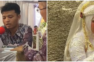Viral adik jadi wali nikah kakak perempuan tak kuasa tahan tangis, pesan sang kakak bikin terenyuh