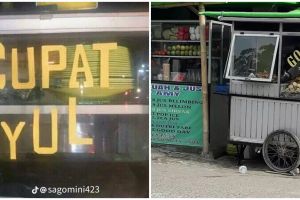 11 Tulisan lucu di warung ini jatuhnya malah bikin pembaca jadi belibet, salah tulis atau disengaja?