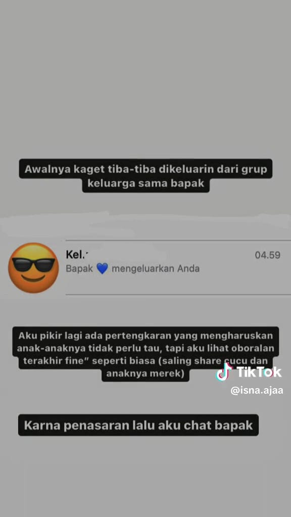 Perempuan ini di-kick dari grup WhatsApp keluarga oleh sang ayah, alasannya bikin terenyuh