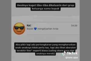 Perempuan ini di-kick dari grup WhatsApp keluarga oleh sang ayah, alasannya bikin terenyuh