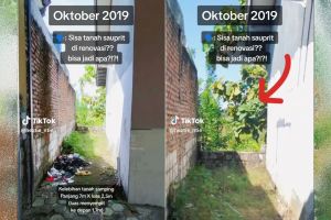 Dulunya tempat bakar sampah, sisa lahan samping rumah ini dibikin glow up jadi dapur dan laundry room
