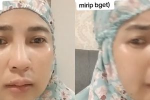 Momen wanita coba filter Aged yang viral di TikTok, endingnya justru bikin haru