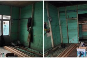 Dinding kayu jadi tampak lebih rapi, 9 potret hasil renovasi ruang tamu ini tampak estetik serba ungu