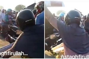 Aksi pengendara bandel terobos palang kereta ini endingnya bikin pengin ketawa tapi nggak tega