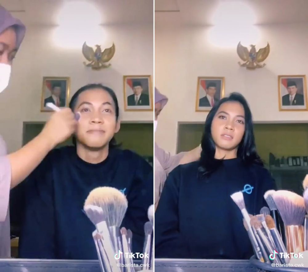 Sering disangka cewek, potret pria di-makeup jadi cantik ini hasilnya bikin cowok susah kedip