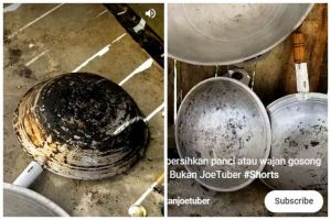 Tanpa baking soda atau cuka, ini trik hilangkan kerak gosong di pantat wajan pakai 1 bahan sederhana