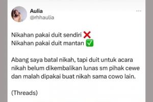 Batal menikah, wanita ini pakai uang mantan calon suami Rp 120 juta untuk nikahi pria lain